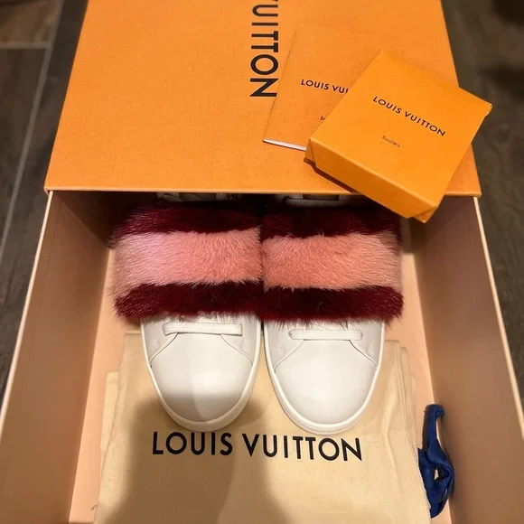 Louis Vuitton Women’s Fur Trimmed Sneakers - Picture 9 of 10